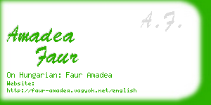 amadea faur business card